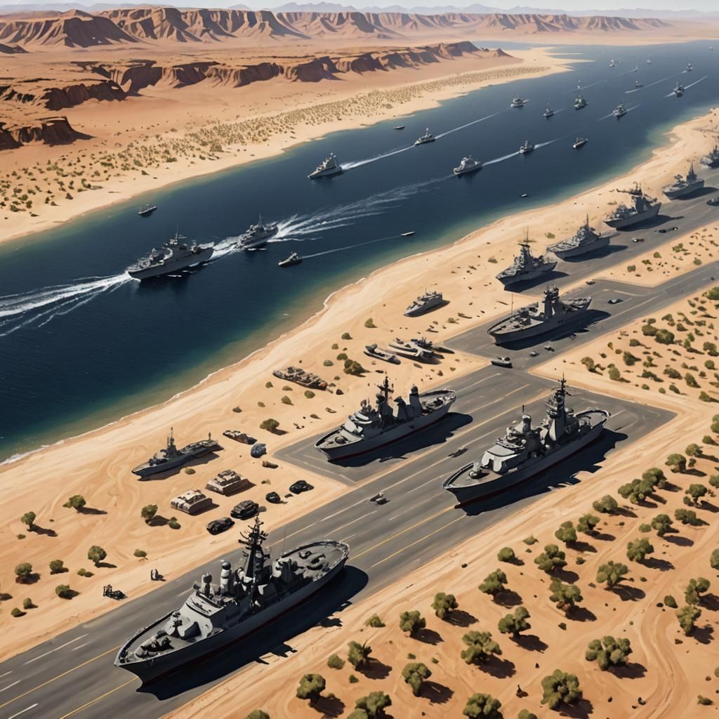 Naval operations in the desert.