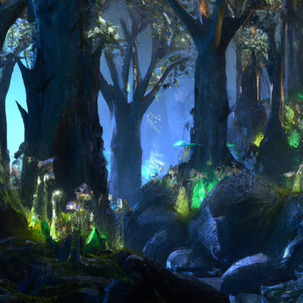 Enchanted Alien Forest - AI Generated Artwork - NightCafe Creator