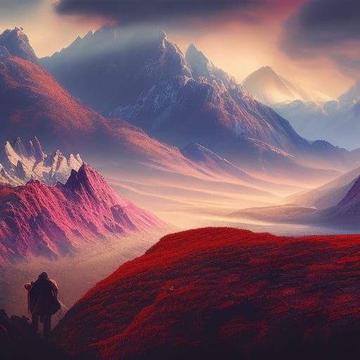 Highly detailed mountains