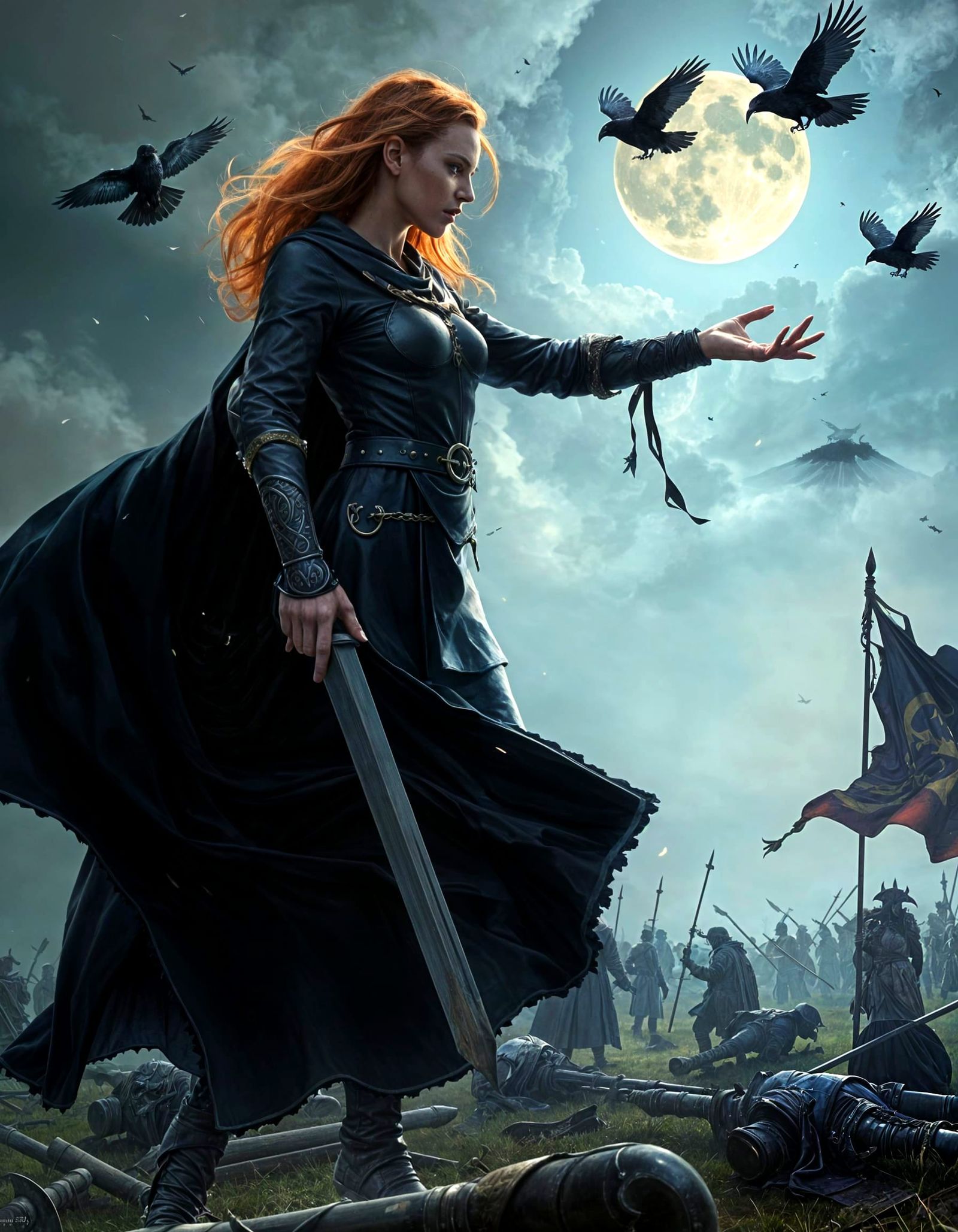 The Fierce Celtic Goddess of War and Fate, Morrigan  by @Hinty