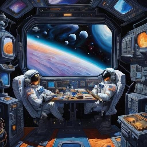 Astronaut live in the spacecraft