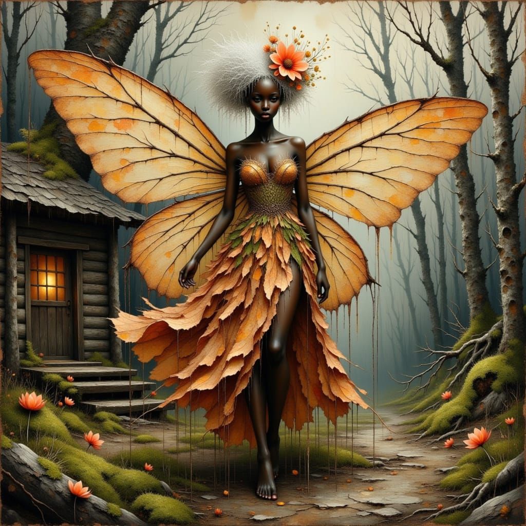 <lora:Romance:1.0> <lora:divineOil:1.0> <lora:Akimora:1.0> <lora:Woodland Decay:1.0> heavy impasto, elegance, smudgy hazy blurry mottled ove...