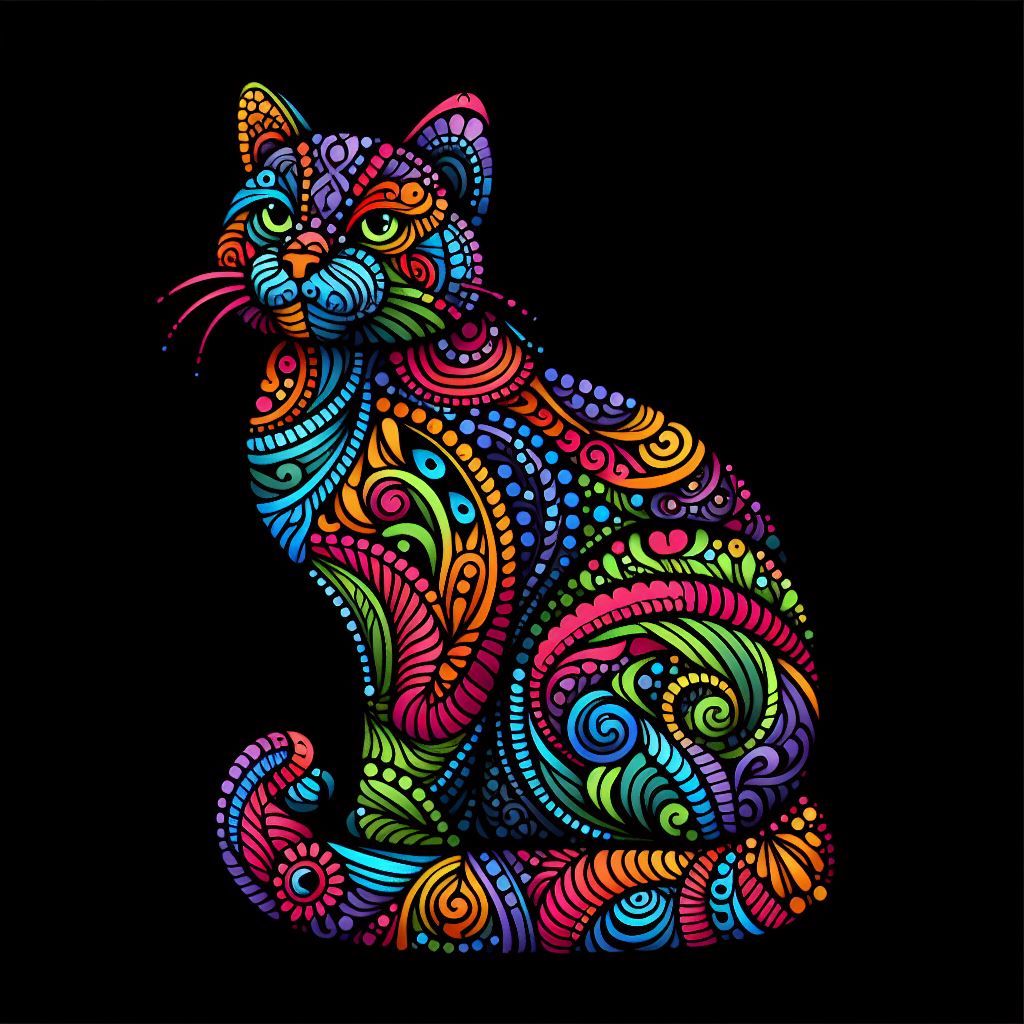 Neon cat