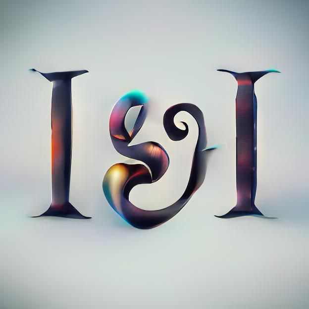 ELEGANT sophisticated sting of uppercase letters « I & I », ...