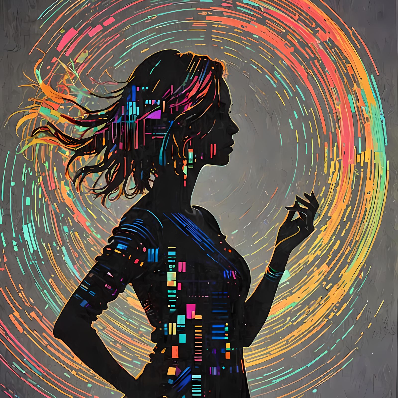 Glitching silhouette   by @Zeynep