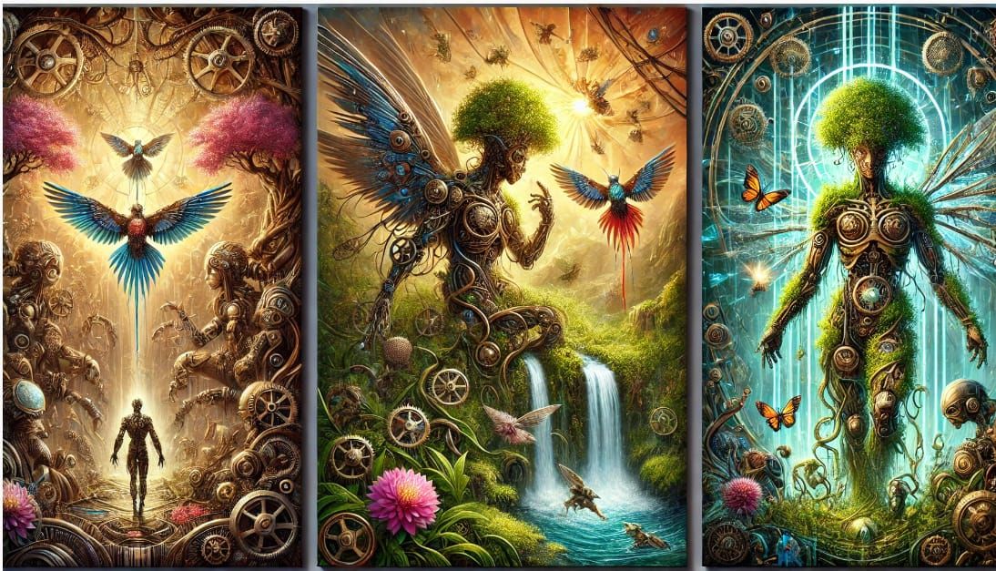 Triptych - Mechanical Garden of Eden
