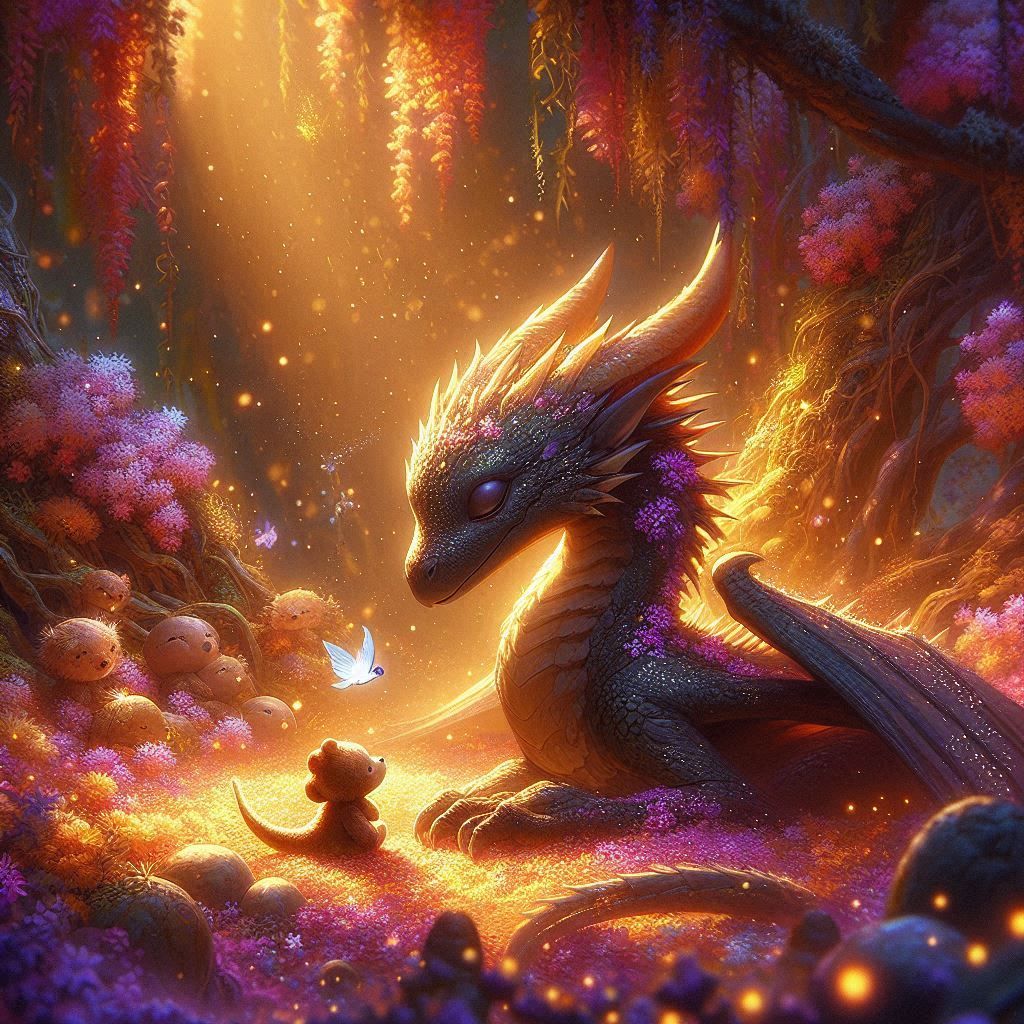 Good night, little baby dragon