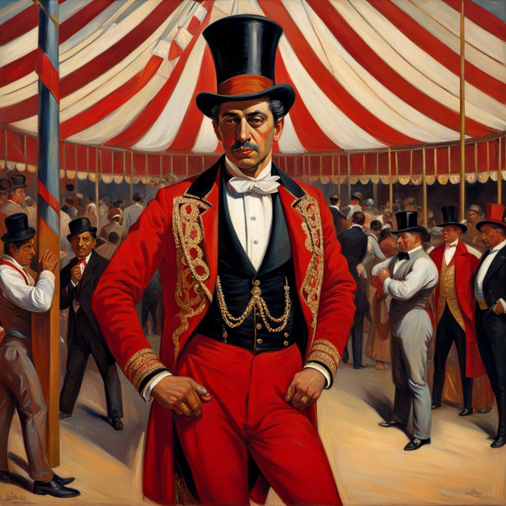 Ringmaster among the crowd