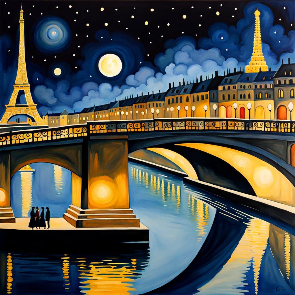 surreal paris at night  by @INTERCEDENCE