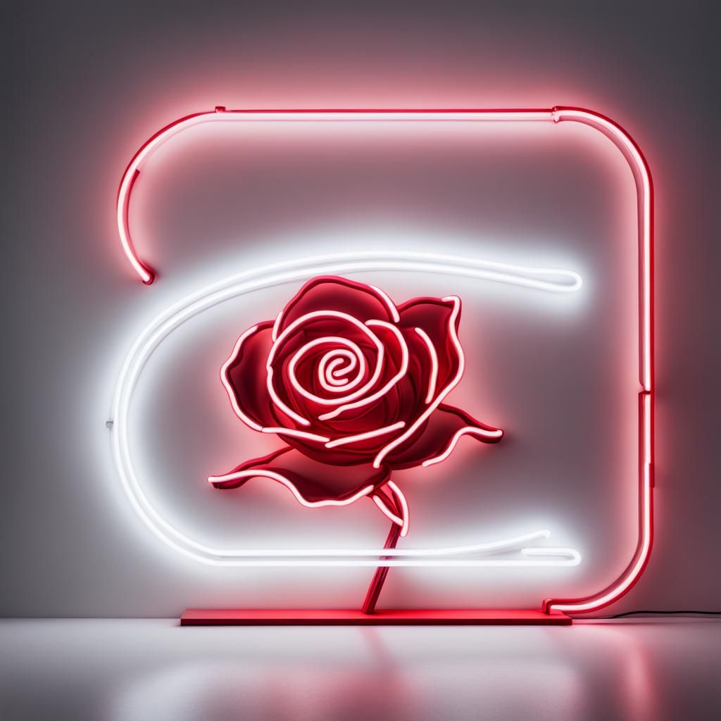 Neon Rose Art