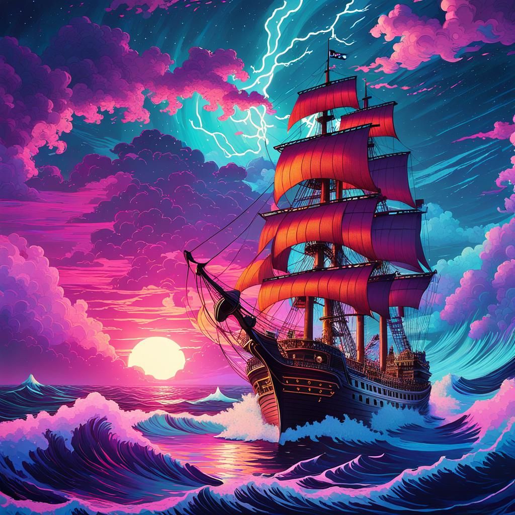 Vaporwaze Sea  by @Callan_Moe