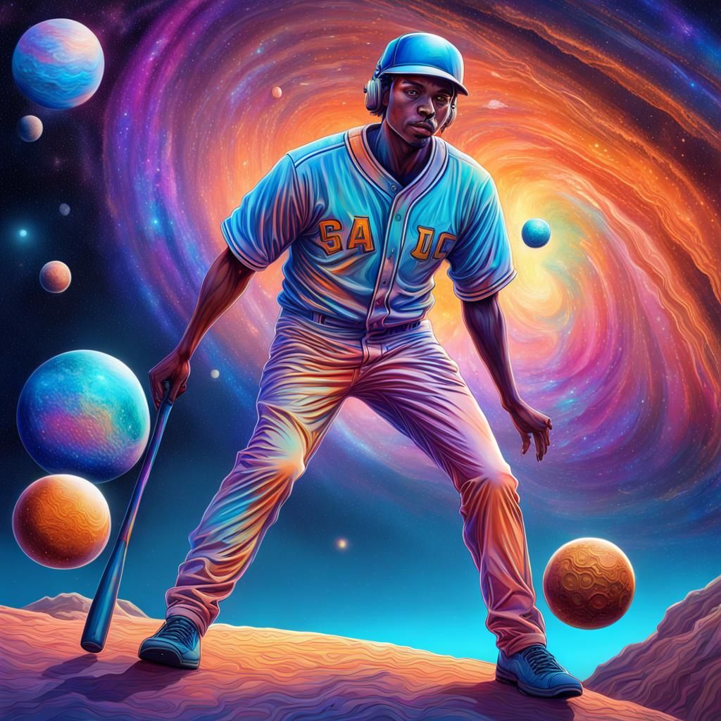 An intergalactic baseball player ll