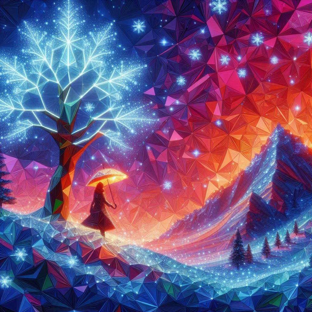 polyhedron  geometrical shape painting