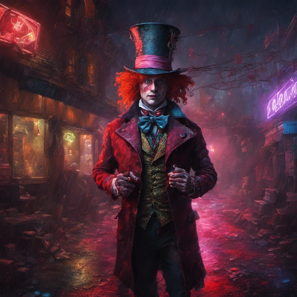 The Bloody Hatter - AI Generated Artwork - NightCafe Creator