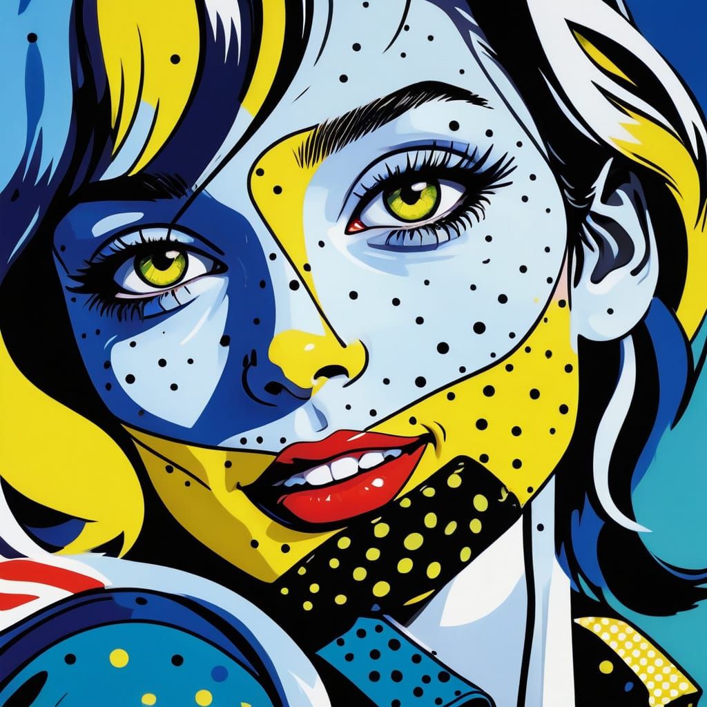 Girl portrait in style of Liechtenstein