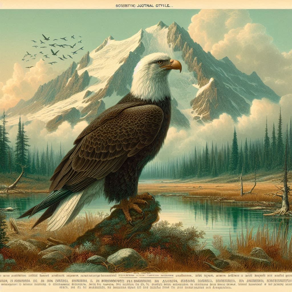 Bald Eagle in an alpine lakes habitat