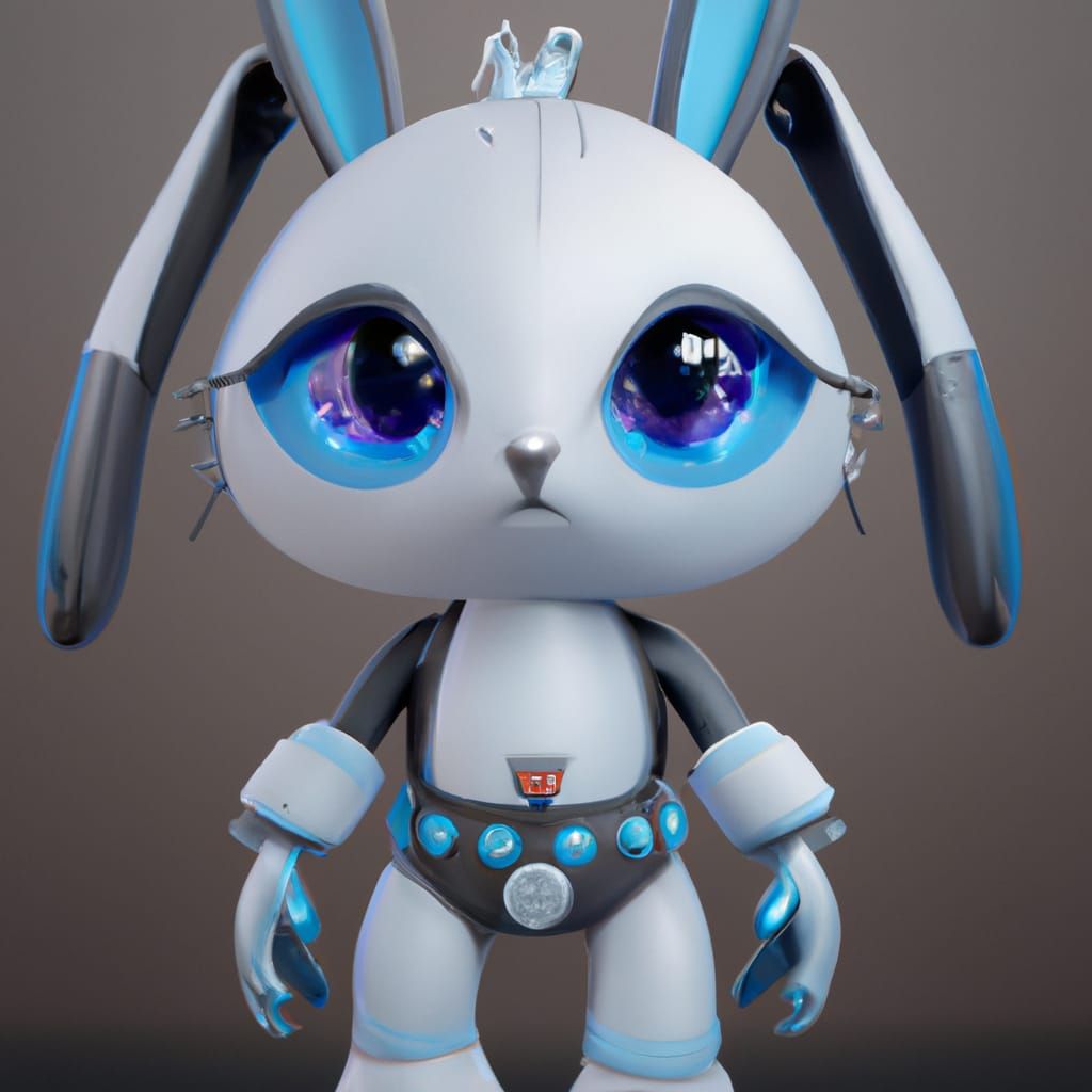 Robot bunny - AI Generated Artwork - NightCafe Creator