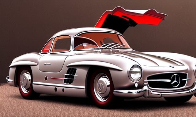 1955 Mercedes 300 SL Gullwing, vintage, oldschool