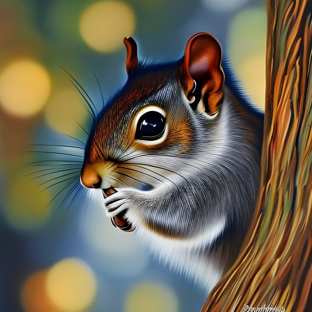 The Cutest Squirrel on Christmas Tree - AI Generated Artwork ...