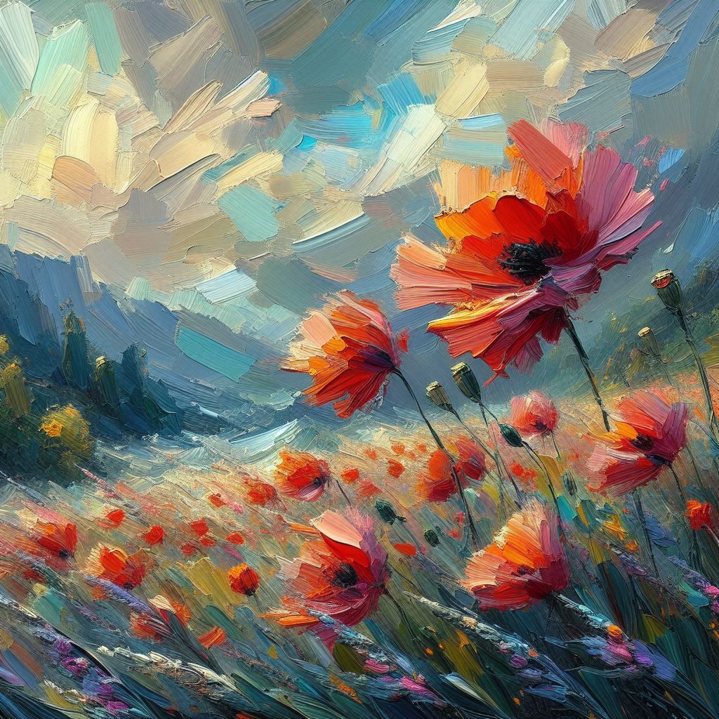 Poppies in the Wind