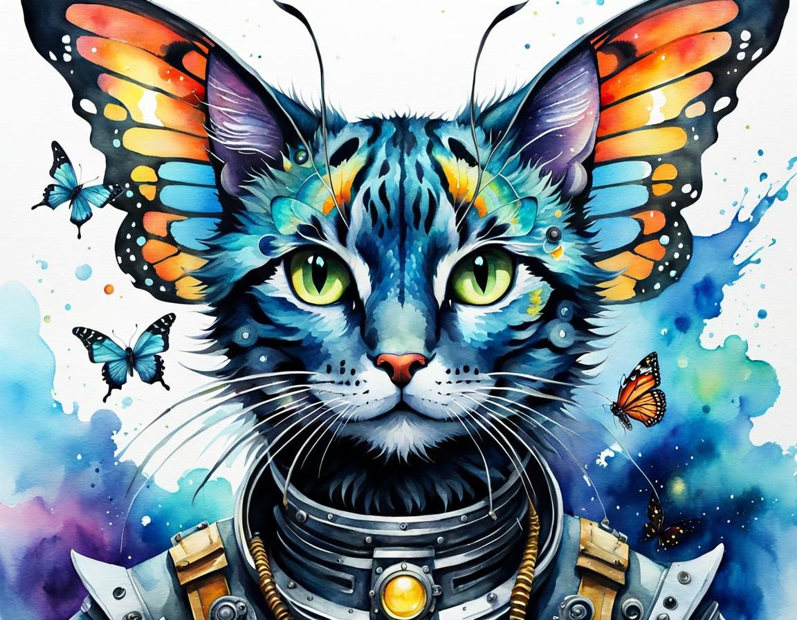"(aquarelle painting:1.5), full body, spacecore teslapunk dr...