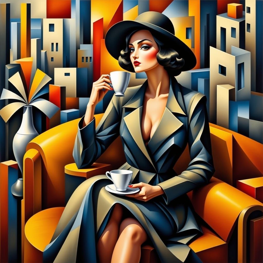 <lora:Cubist Flux:1.0> 