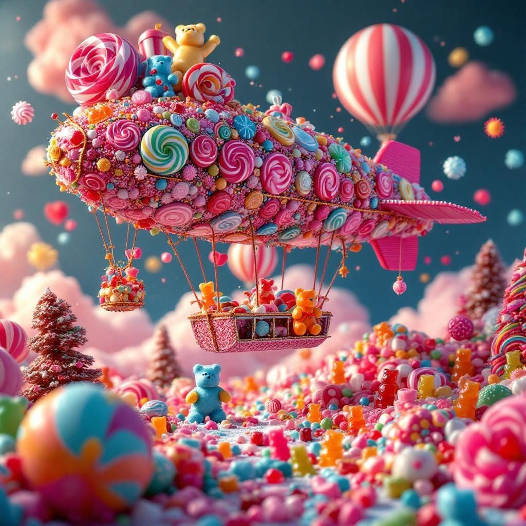 zeppelin in a candy world  by @Matt