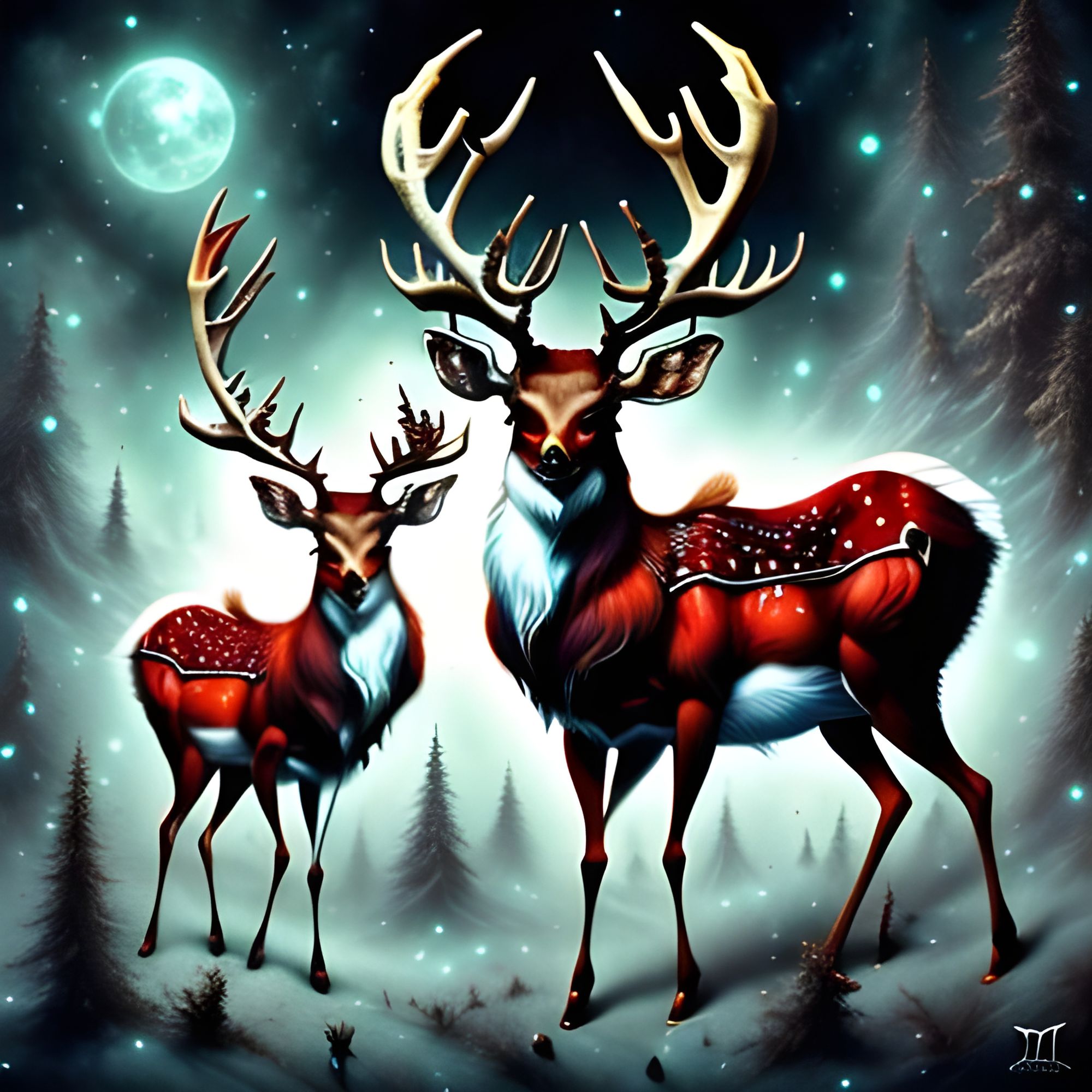 Devilish Deer Family