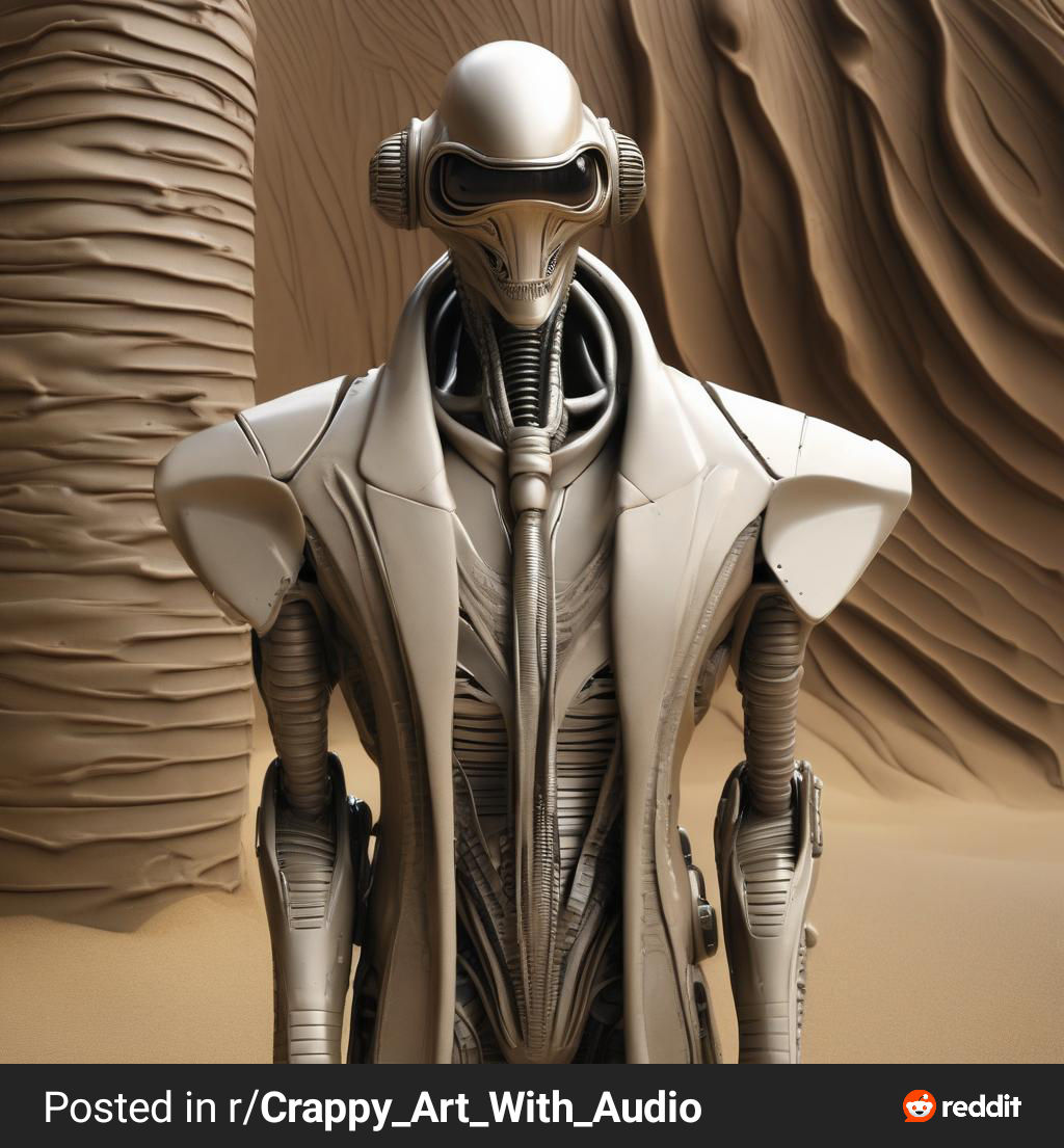 Gigerish Droid with tie