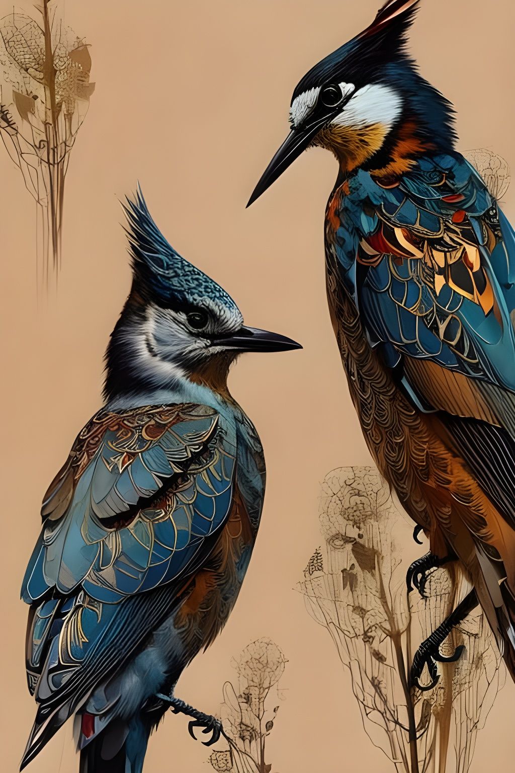 Woodpeckers - AI Generated Artwork - NightCafe Creator