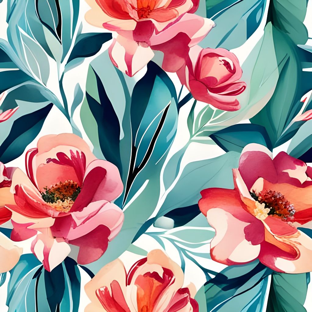 Wallpaper flowers 1 - AI Generated Artwork - NightCafe Creator