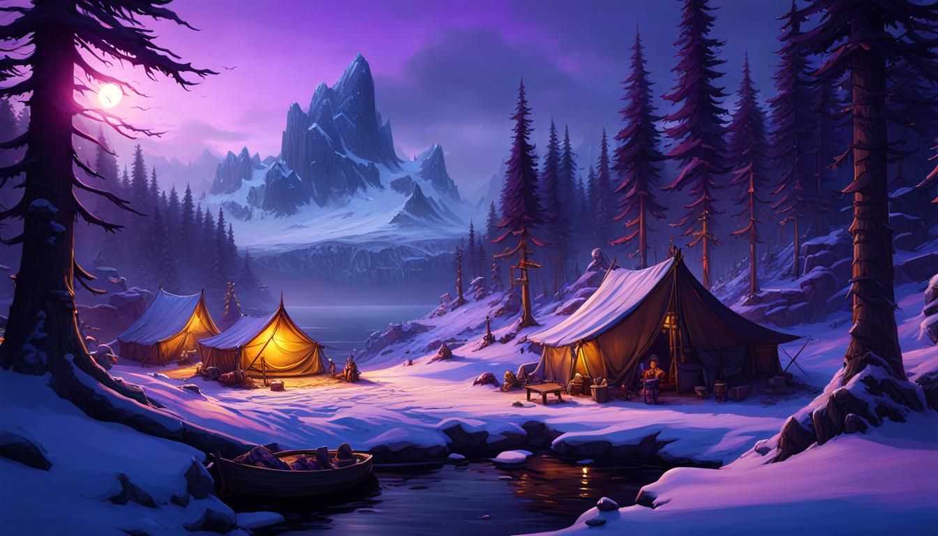 A medieval hunters camp near a coast - AI Generated Artwork - NightCafe ...