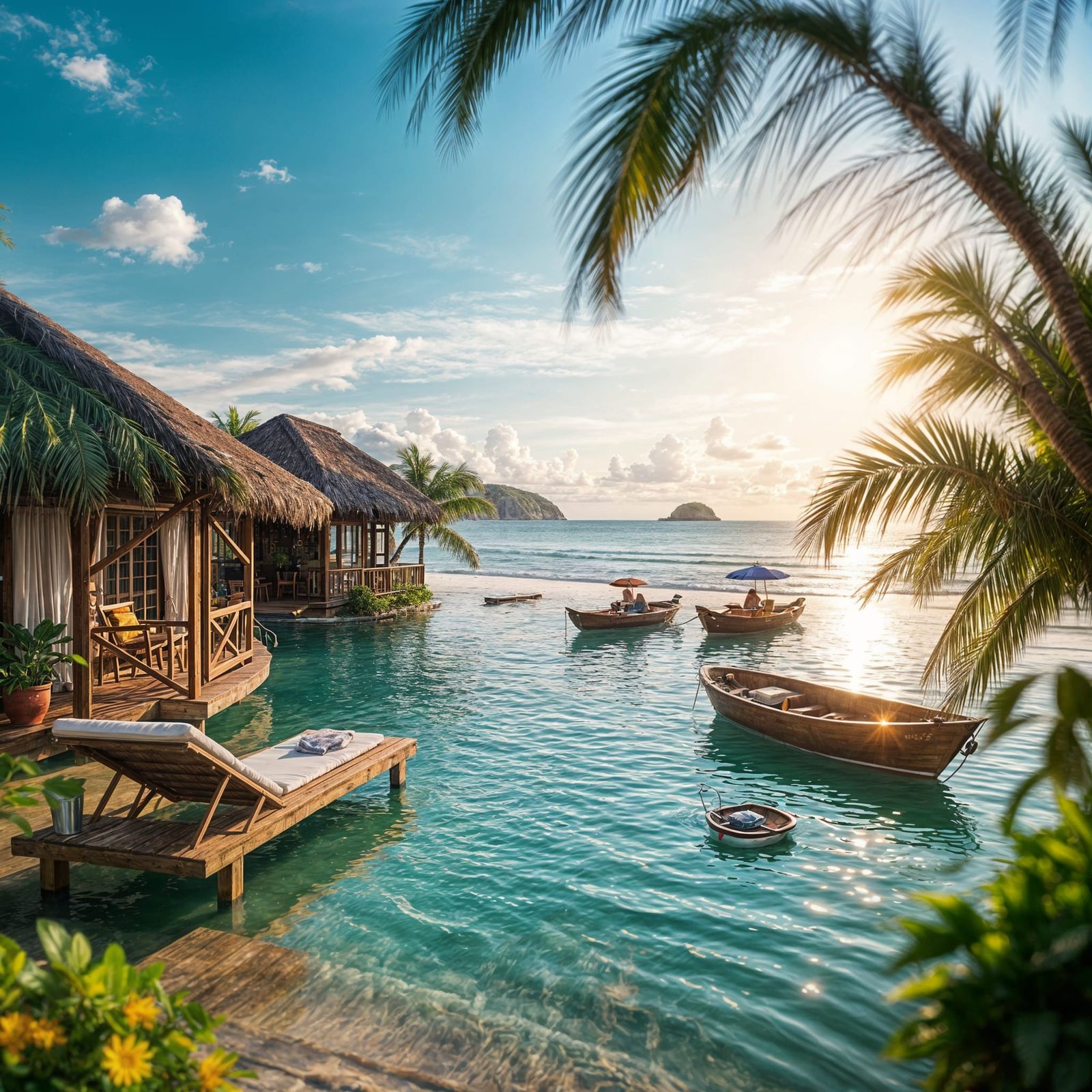 a relaxing paradise with all the things you need for a life time. futurism HDR Professional photography, ...  by @Anonymous009