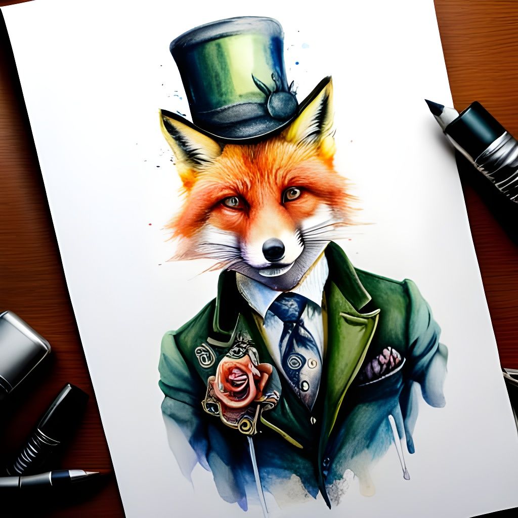 Toppat Fox  by @Bramble Hawthorn