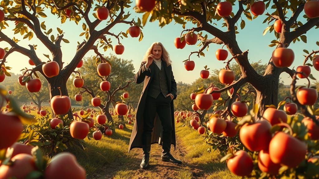 Newton found a place that apples with anti gravity and floating in the sky (02)