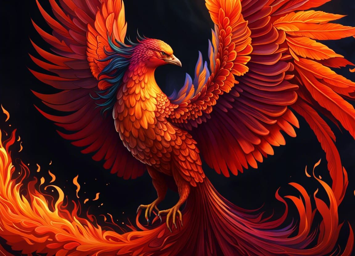 Firey Soul of Phoenix - AI Generated Artwork - NightCafe Creator