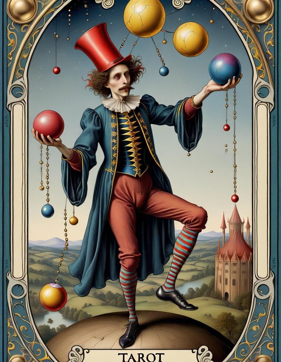 THE JUGGLER TAROT CARD AI Generated Artwork NightCafe Creator