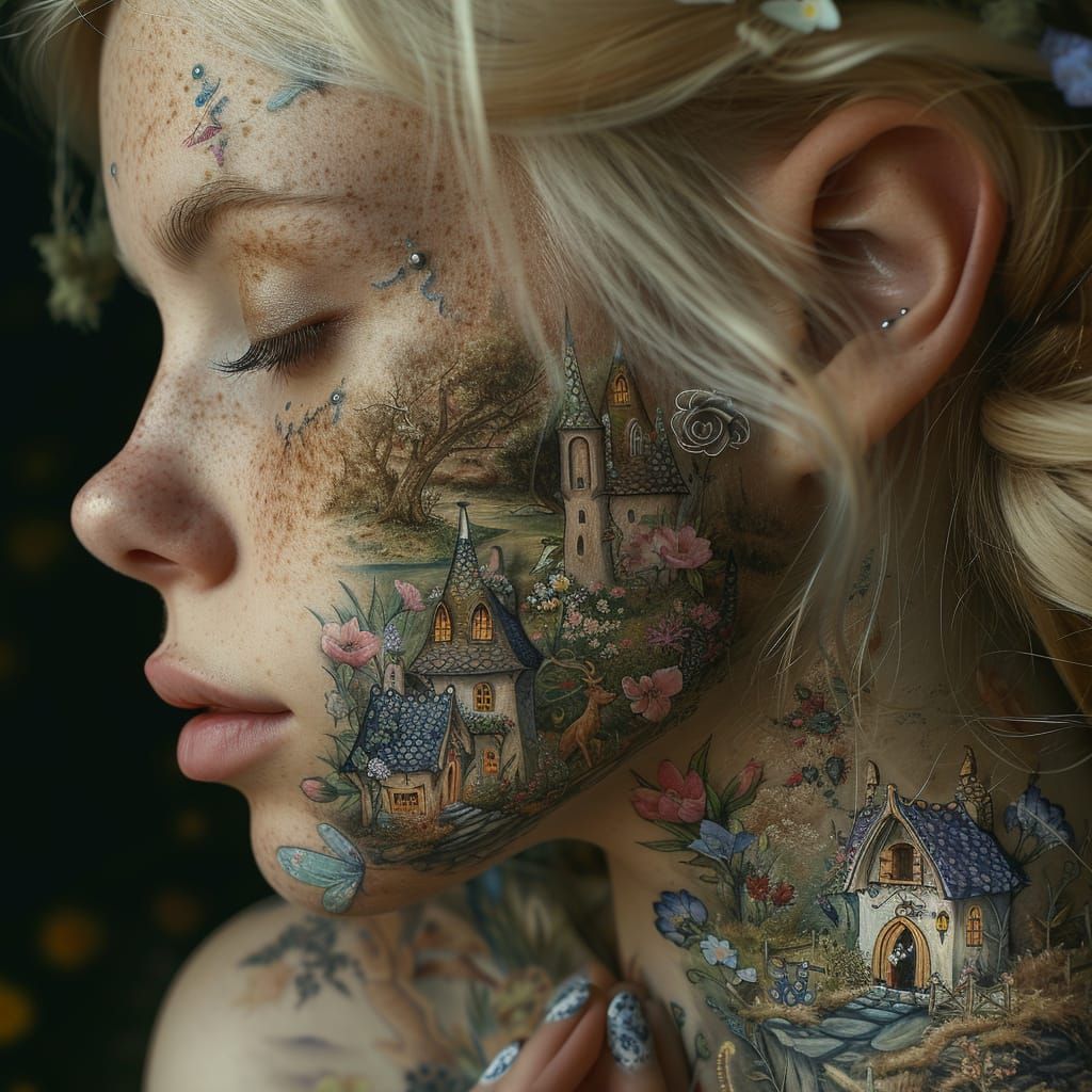 The Girl with the Face Tattoo