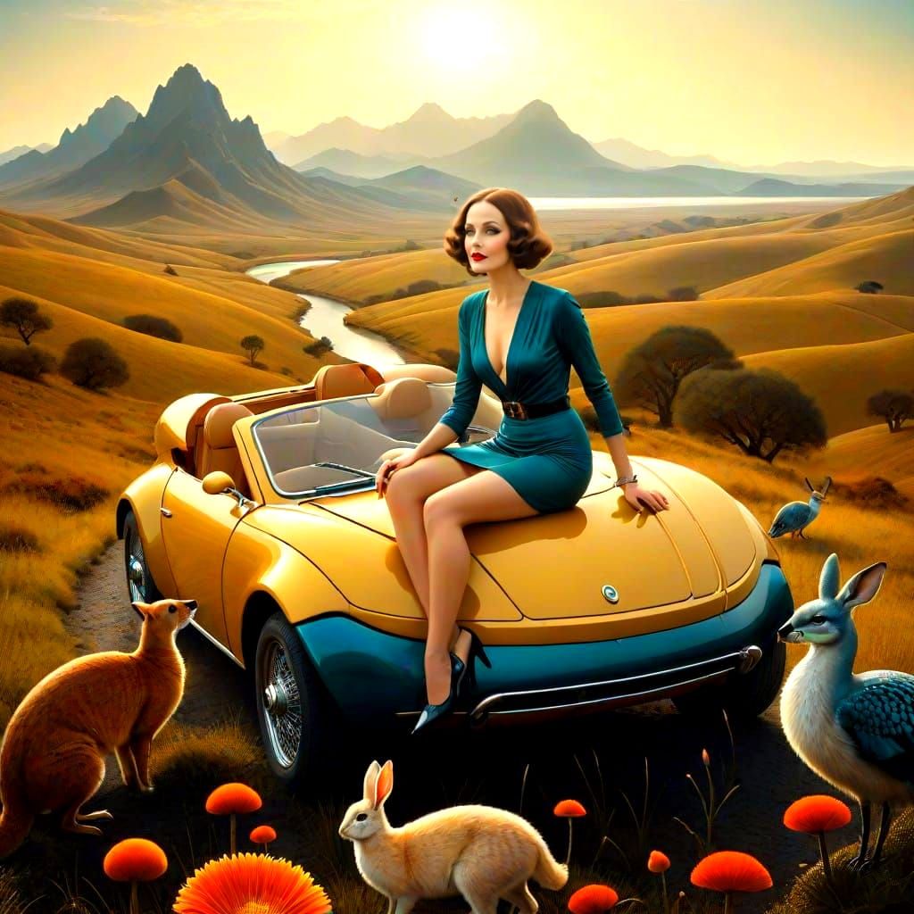 Glamorous Lady in a Whimsical 1920s Wonderland