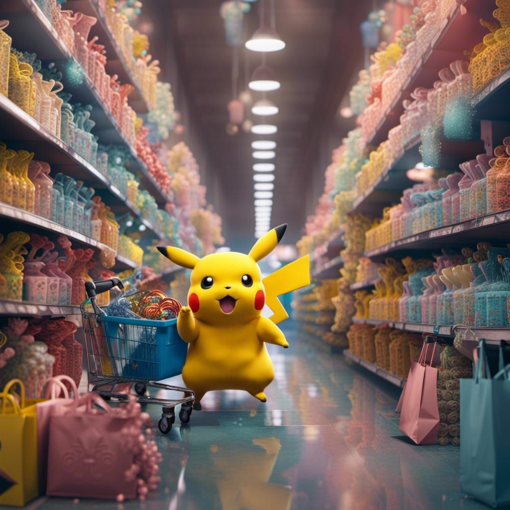 Pikachu shopping in Primark