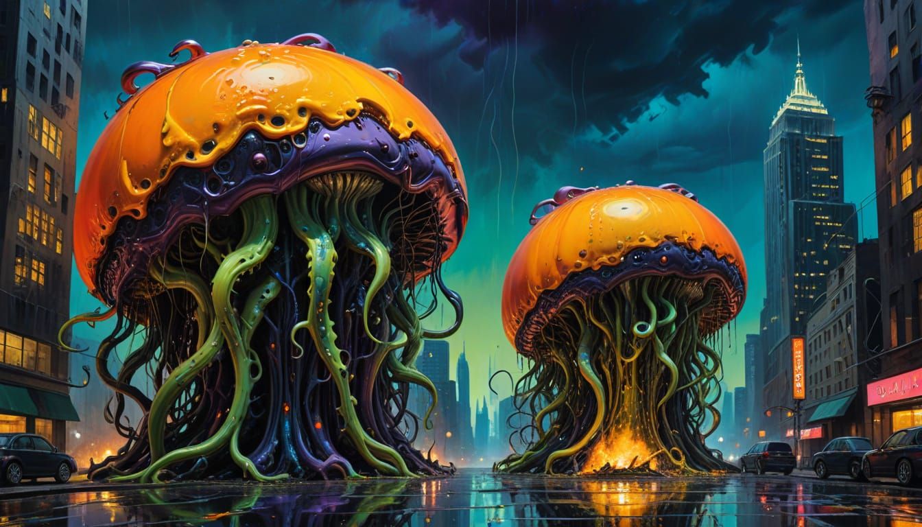 Highly aggressive invasive species takes root and begins to wrap nearby buildings in its tentacles