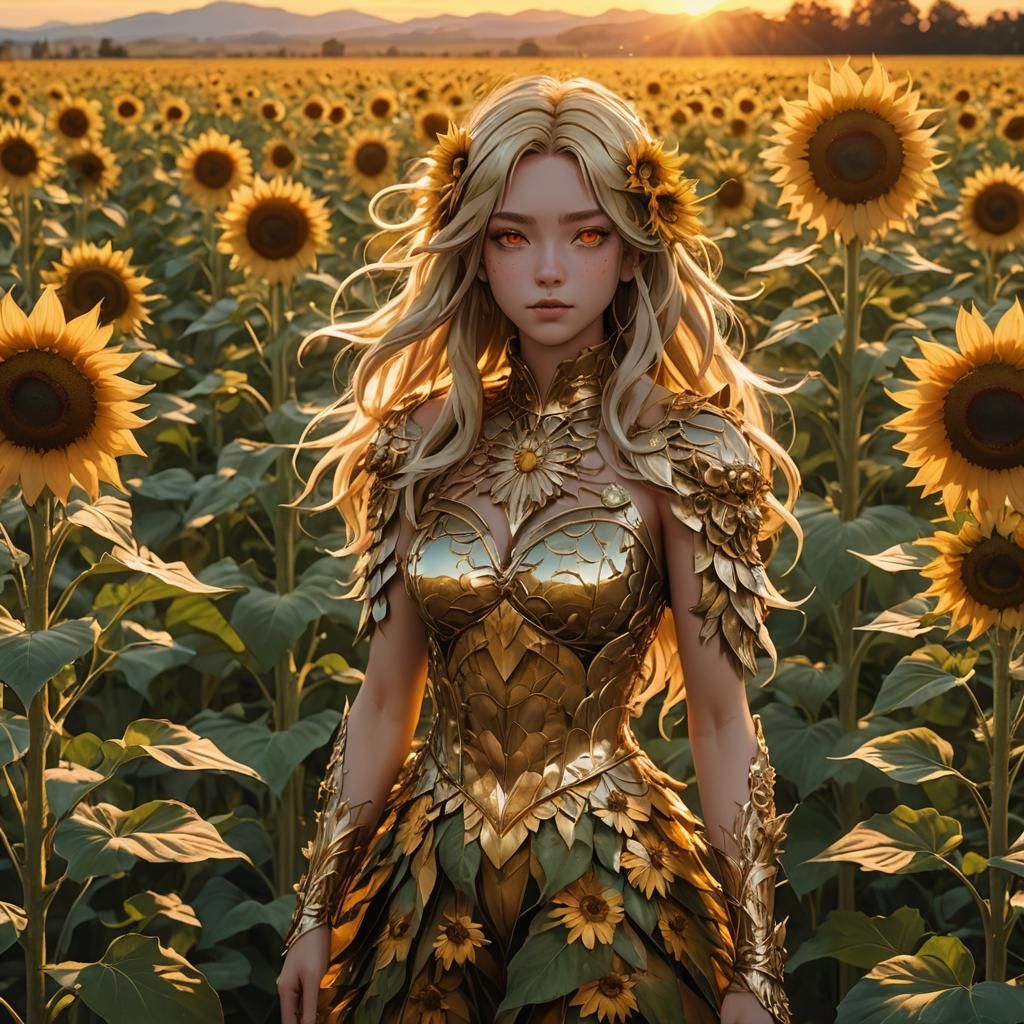 Twin Sunflower Monster Girl