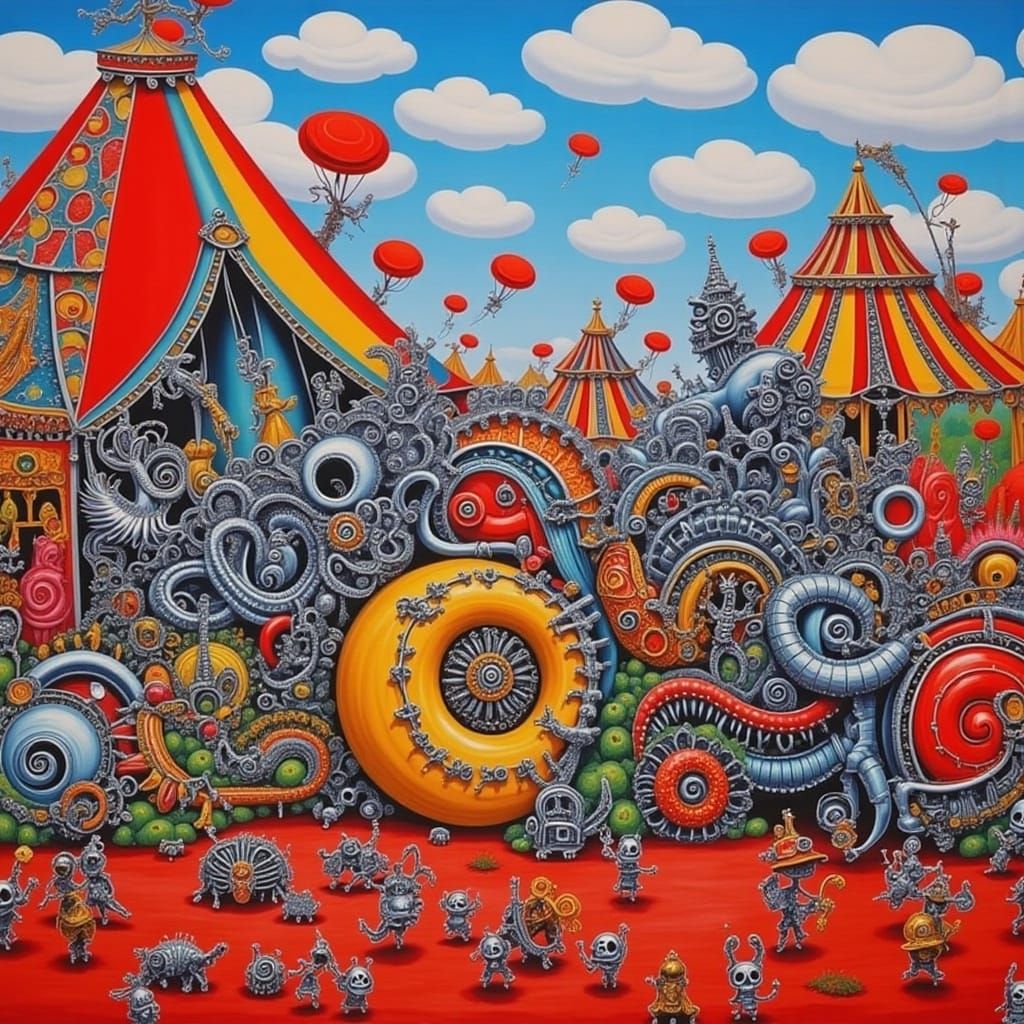 <lora:THE HOWLING:1.0> Cute robots in a flower garden