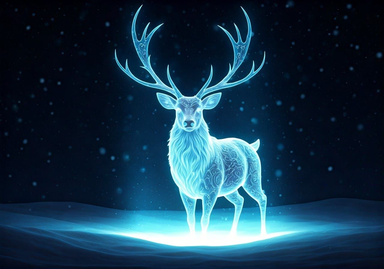 Holographic reindeer.  by @Phoebe