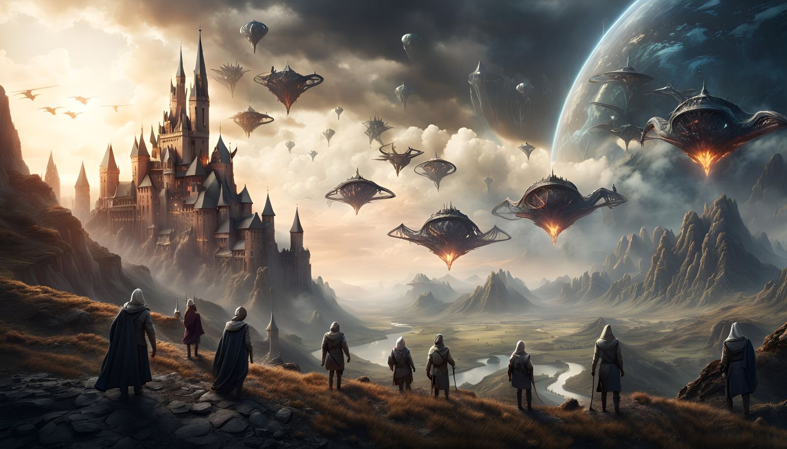 Medieval Sci-fi Fusion  by @stwolfff