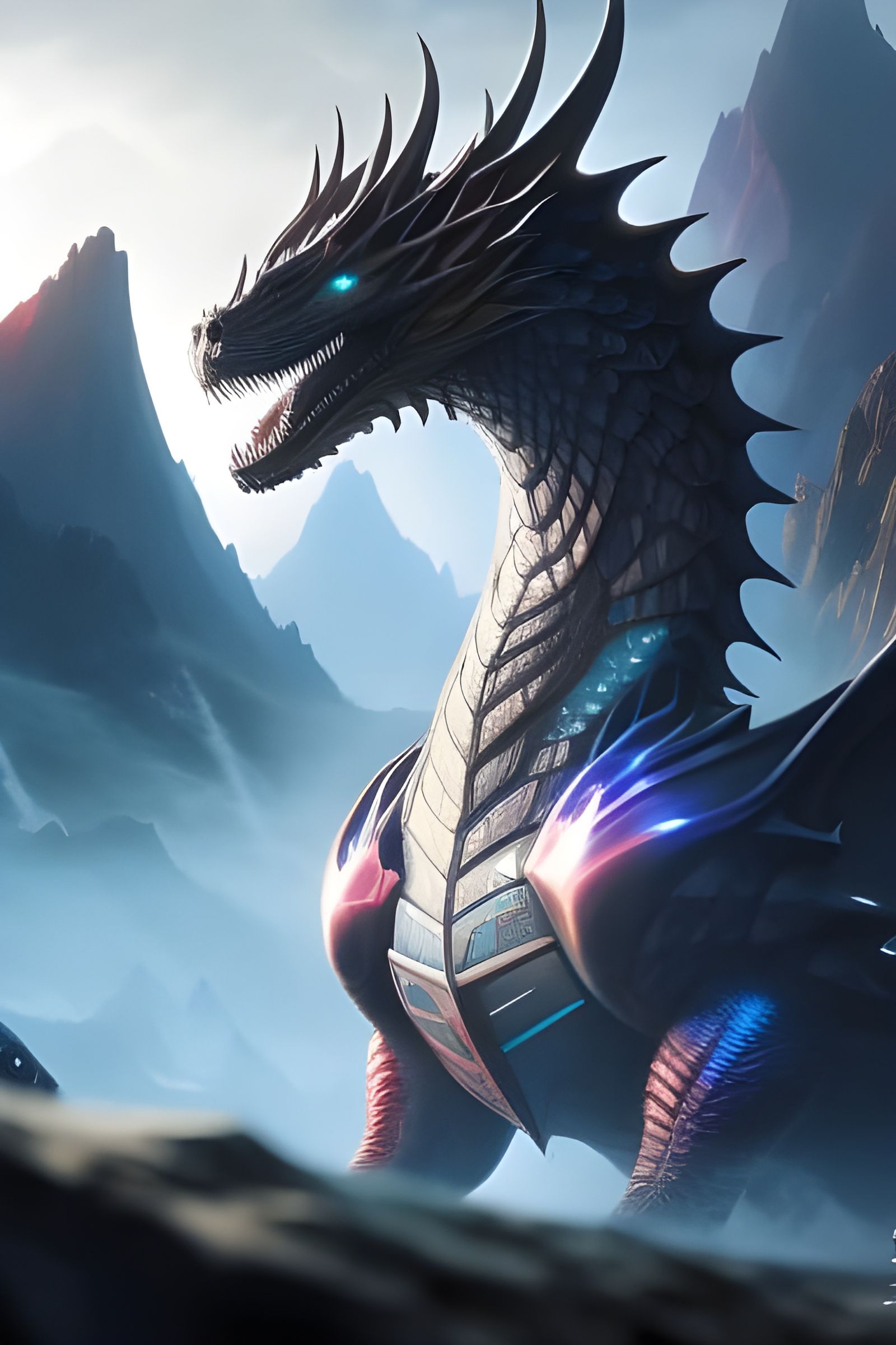 armored dragon art