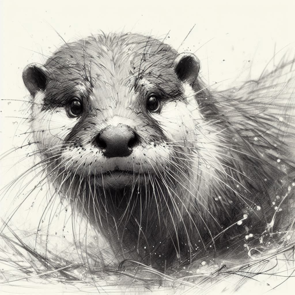 Otter in Pencil