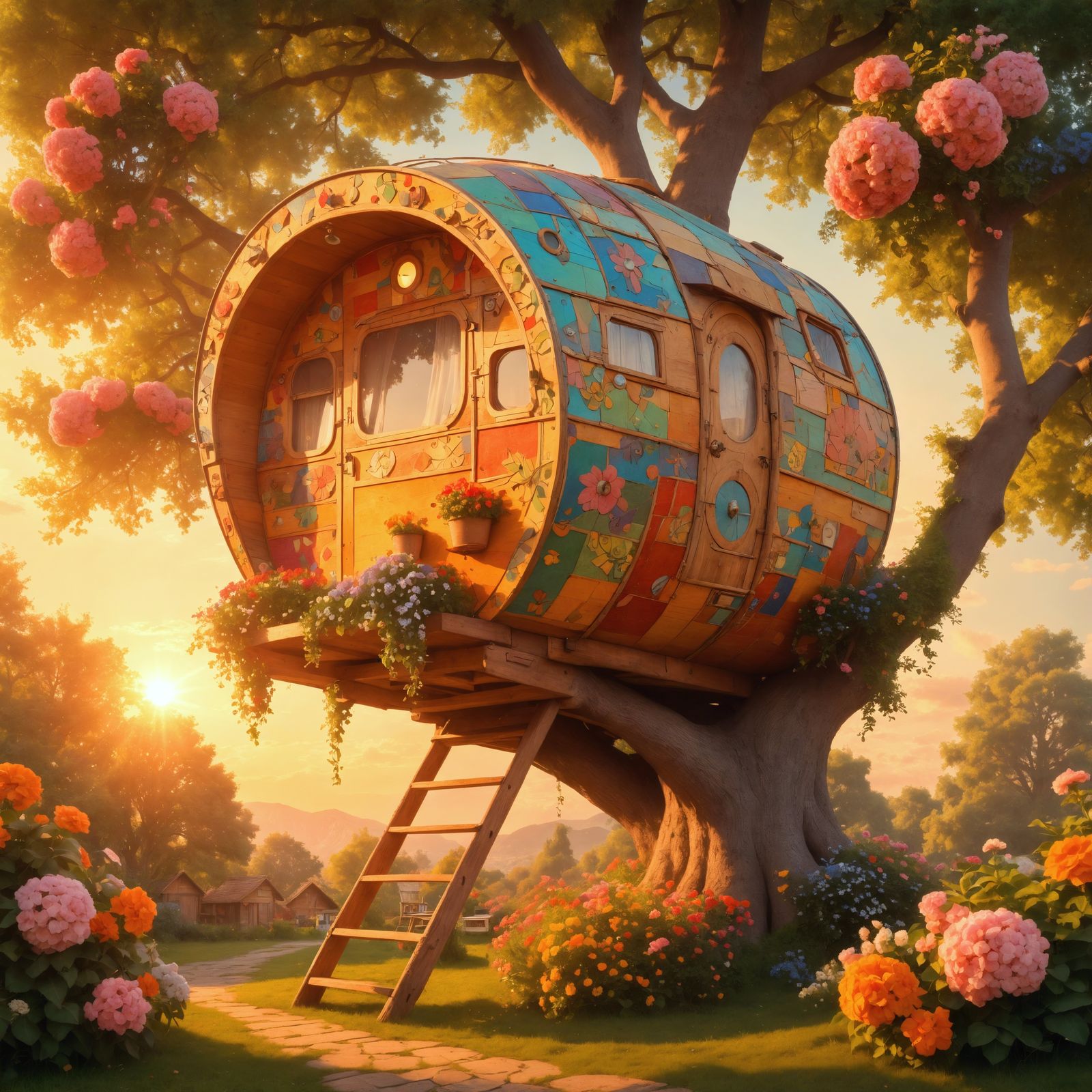 Unusual sweet treehouse