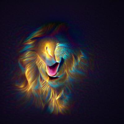 Lion flickering light 8k resolution