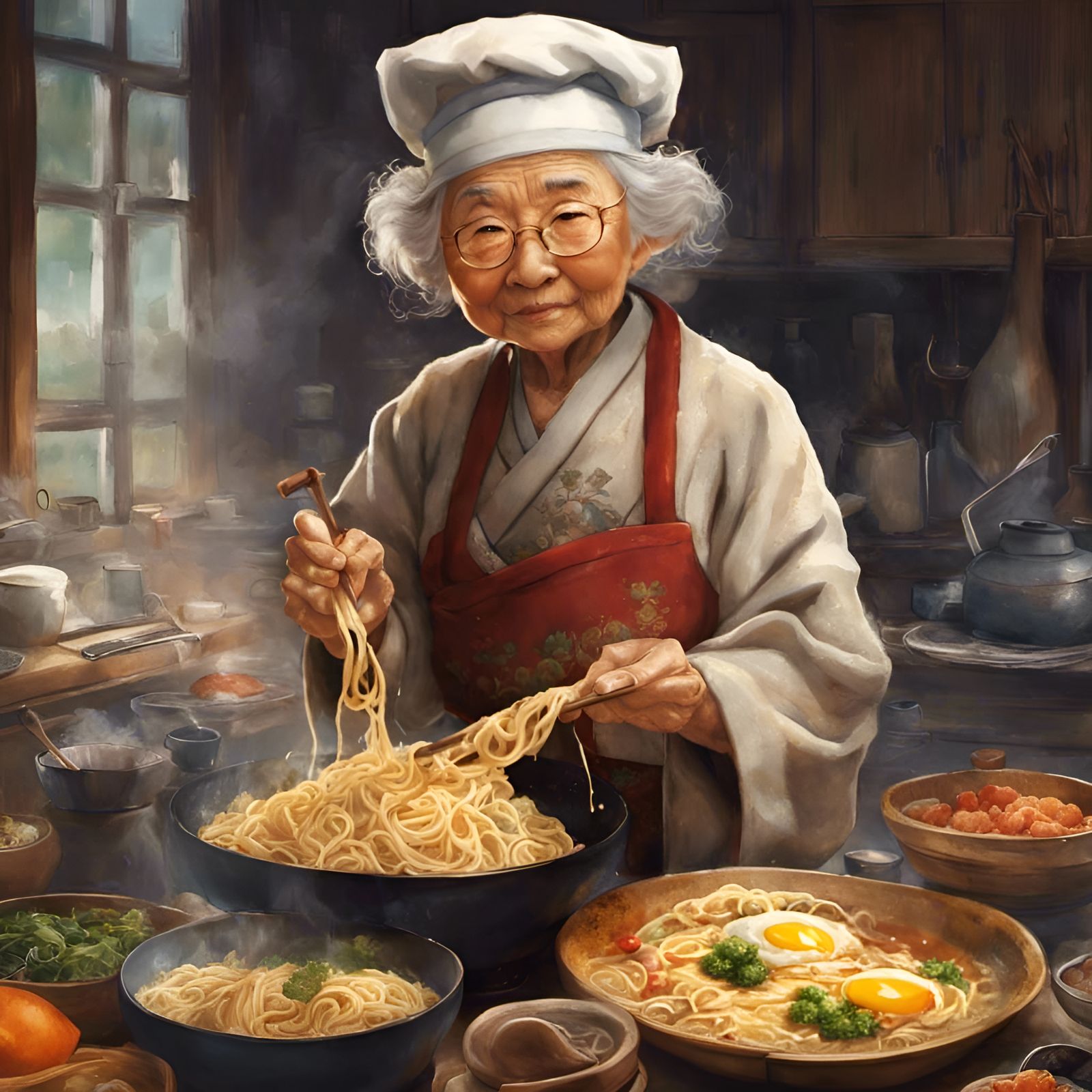 Cooking ramen  by @eFuoriPiove